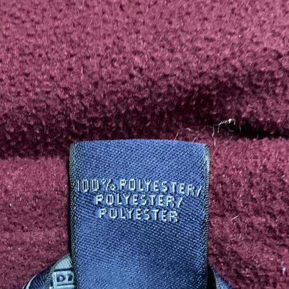 Lands' End Mens XL 46/48 Polartec Fleece 1/4 Zip Pullover Burgundy 41C - Picture 8 of 8